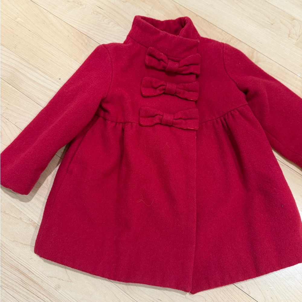 GAP Vibrant Red Kids Pea Coat